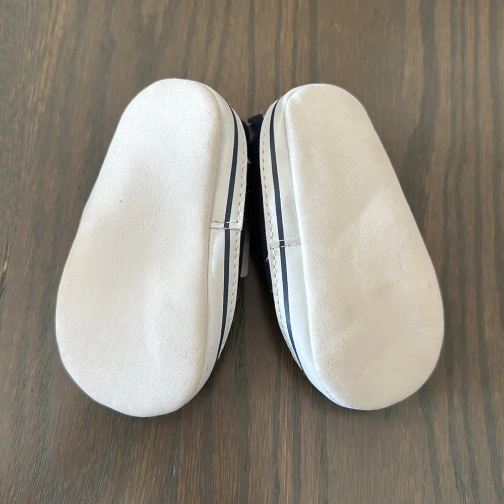 Carter’s Baby Boat Shoes Navy Blue Slip-On Crib Shoes 6–9 Months NWT